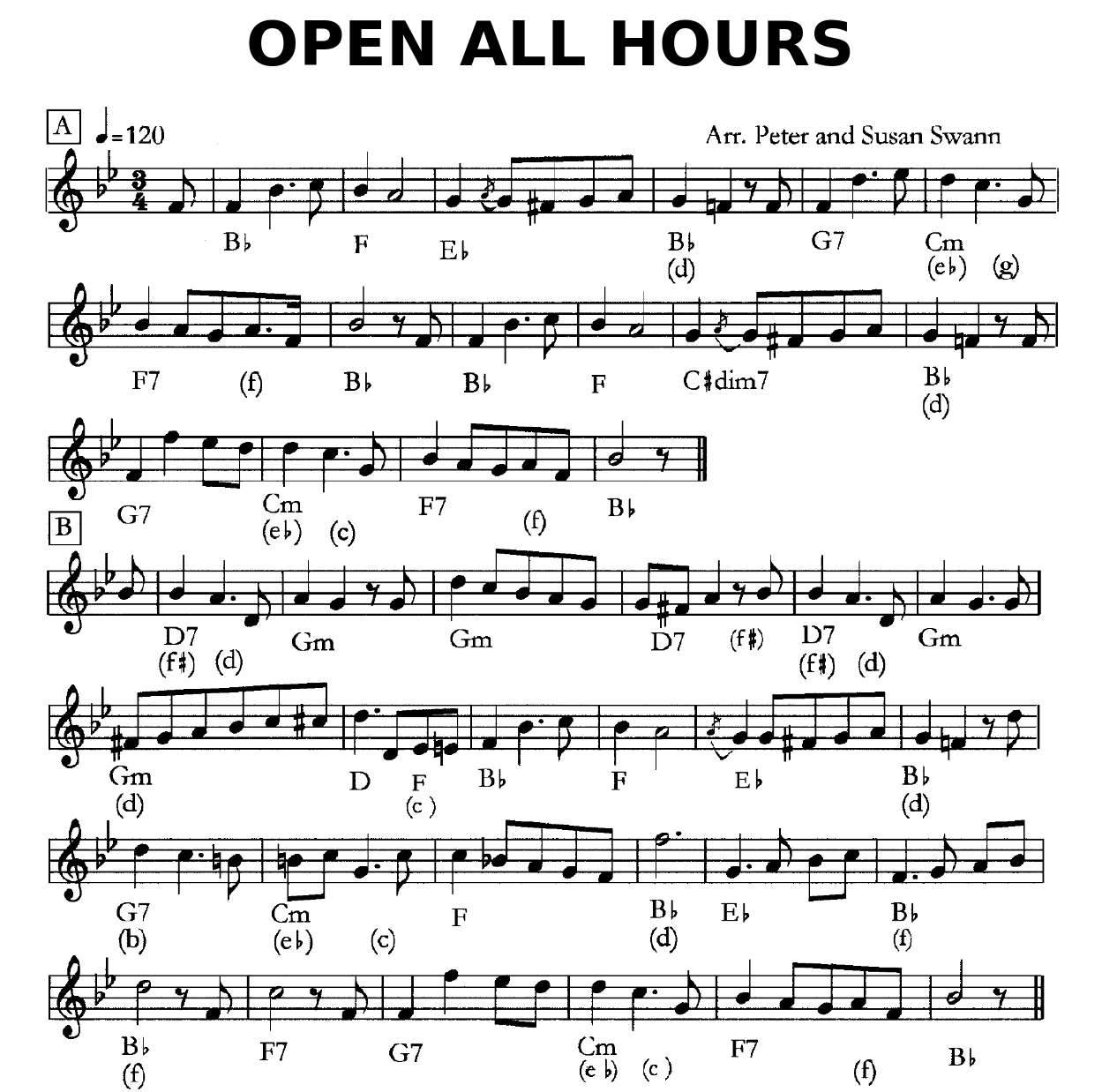 Open All Hours (music)